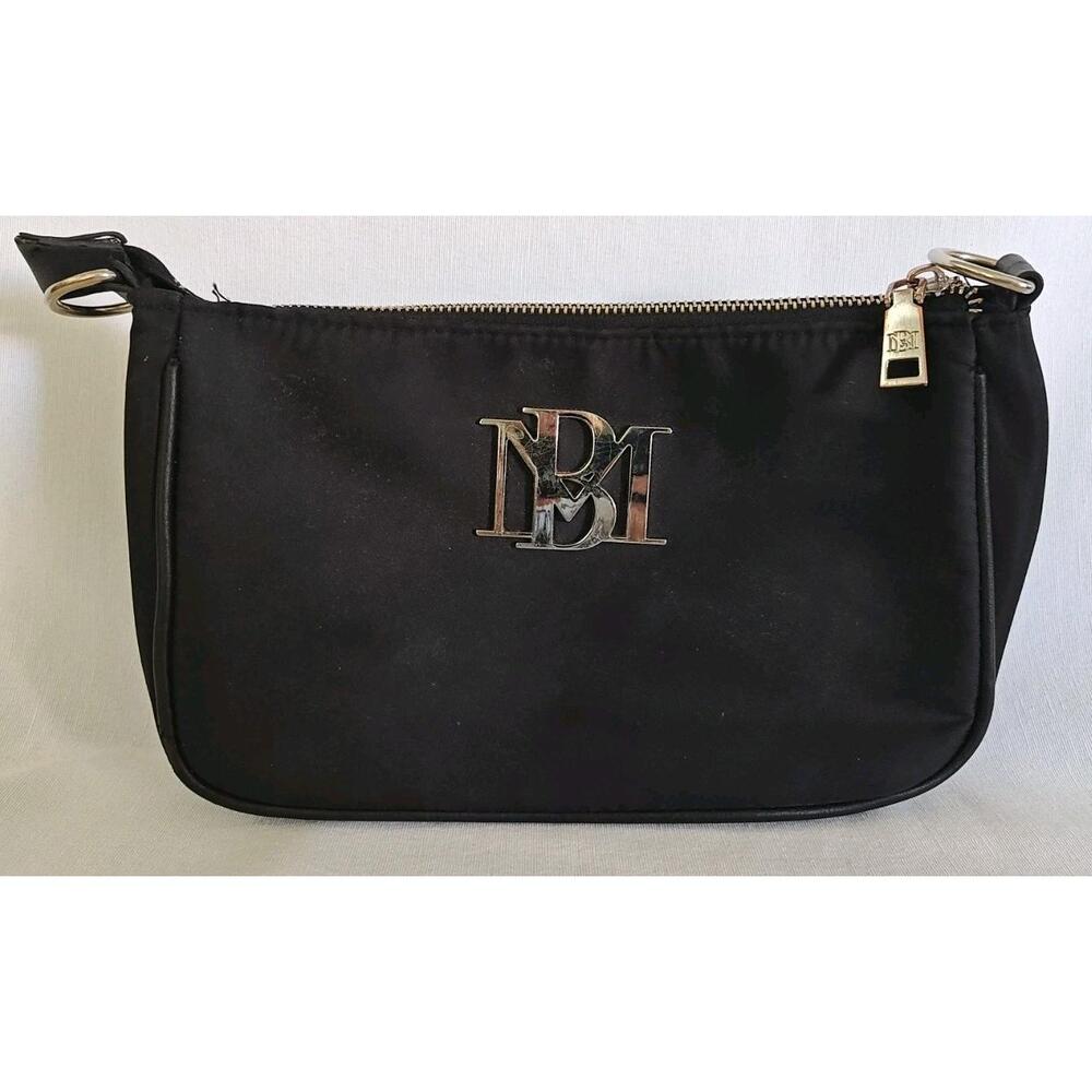 Badgley Mischka Black Women's Purse Pouch Zipper make up bag‎ Toiletry clean